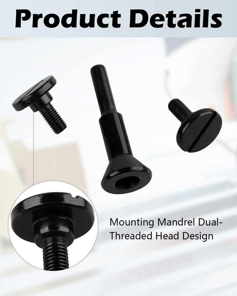 AOKLIT Die Grinder Accessories 3/8" & 1/4" Arbor Hole, 8 Pack Mounting Mandrel for Die Grinder Cut Off Wheel Drill Bits Tool - Image 3